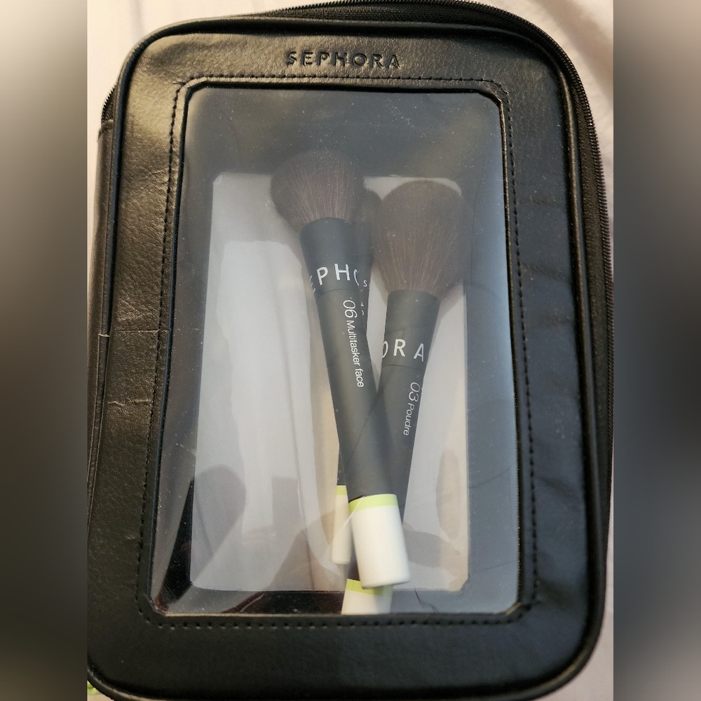 Sephora Makeup Brush Set With Leather Case